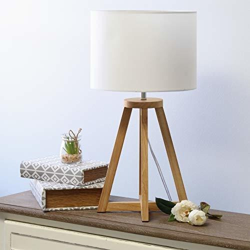 Simple Designs Lt1069-nwh Lámpara De Mesa Triangular Entrela