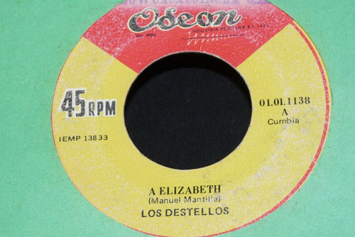 Jch- Los Destellos A Elizabeth / Lagrimas Cumbia 45 Rpm