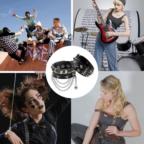 Pulseras Rock Pulseras Punk Conjunto De Pulsera Tipo Brazale