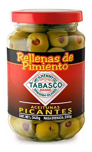 Aceitunas Serpis Manzanilla Rellenas de Pimiento al Tabasco 340g