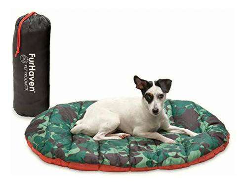 Furhaven Small Dog Bed Trail Pup Travel Pillow Mat W/stuff