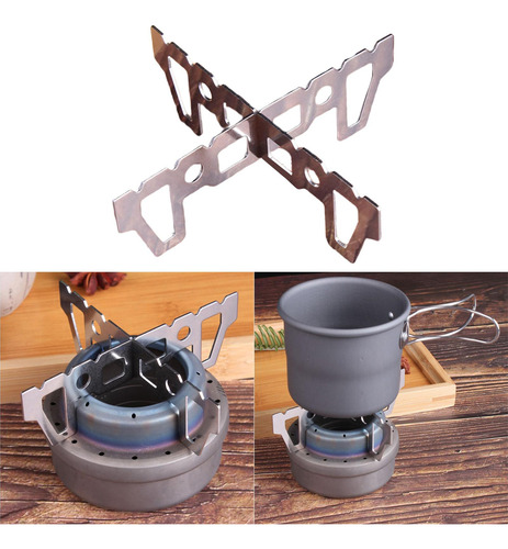 Soporte De Estufa De Alcohol De Titanio Mini Portátil Para