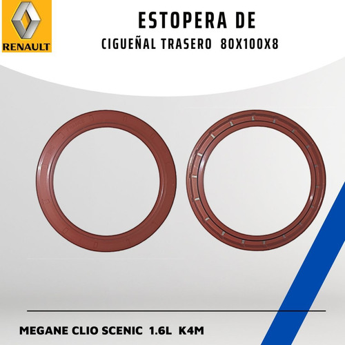 Estopera De Ciguenal Trasero Renault K4m  80x100x8