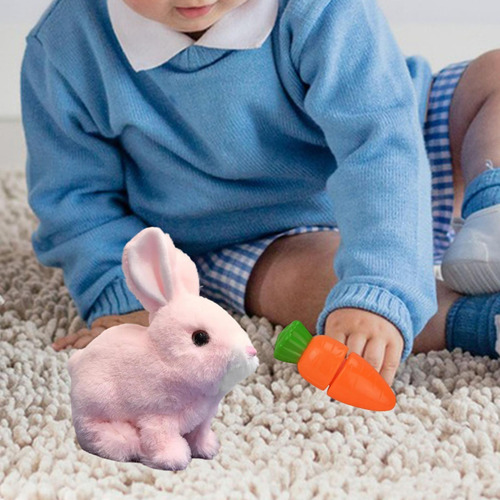 Pet De Juguete De Conejo Suave De Mascota Electrónica Rosa