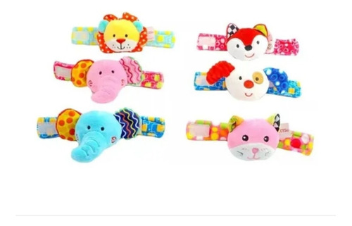 Sonajero Pulsera Bebe Para Pies Y Manos Peluche V. Modelos 