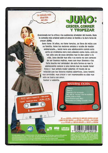 Juno Crecer, Correr Y Tropezar Ellen Page Película Dvd (Usado)