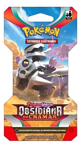 JOGO DE CARTA POKEMON EV3 - BLISTER TRIPLO - WOOPER OBSIDIANA EM