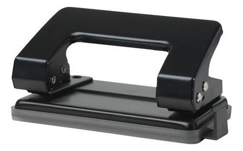 Perfurador Manual De Papel Furo Duplo Preto Até 10 Folhas