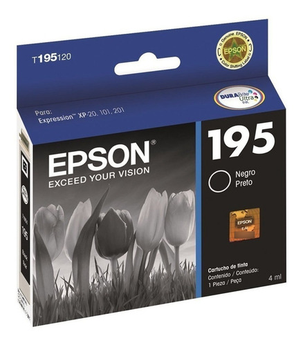 Tintas Epson 195 T195 Original Negro Xp201 Xp211