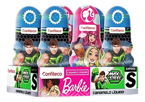 Dulce Caramelo Liquido Barbie Max Steel Roll On X 6 Uds