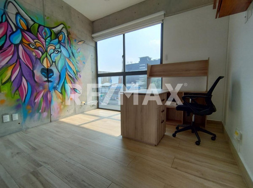 Jhl Renta Departamento Con Terraza En Roma Sur Semiamueblado