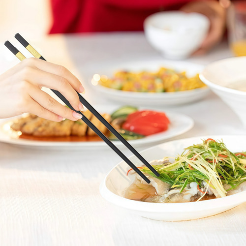 Palillos Chinos Reutilizables De Acero 10 Pares Para Comer Sushi Ramen Lindos Para Cada Ocasion