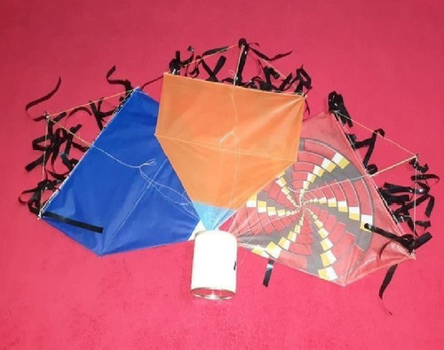 1 Kit Pipeiro 25 Pipas De 45cm + Rabiola + Linha 500 Jardas