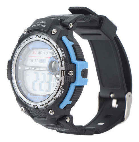 Relógio Digital Multifuncional Azul 68mah Luminous Wr50m