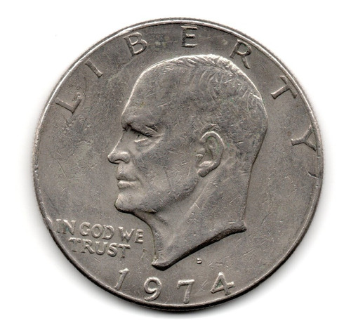 Estados Unidos Usa Moneda 1 Dollar Año 1974d #203 Eisenhower