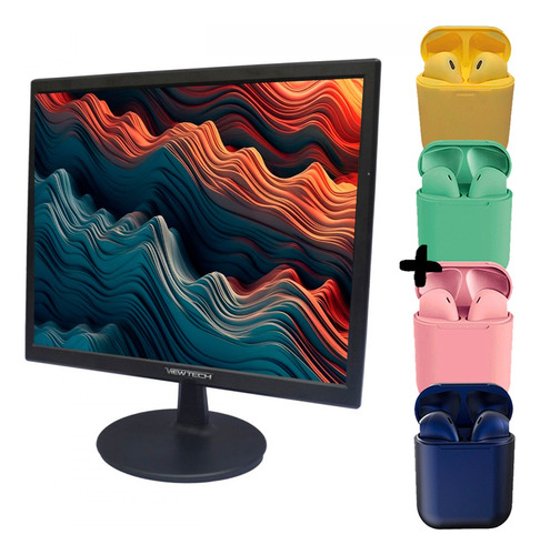 Monitor Led 22  View-tech (vga+hdmi) Mt22 + Auriculares