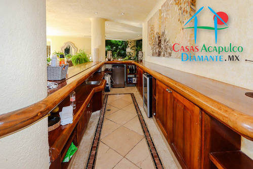 Cad Las Brisas Villa Del Sol. Terraza Con Asoleadero. Alberca Con Jacuzzi Y Palapa Con Wet Bar