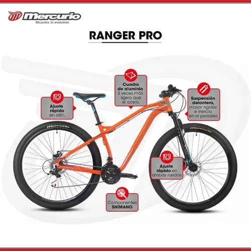 Bicicleta Mercurio Mtb Ranger Pro R29 Cuotas sin inter s