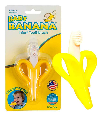 Mordillo Baby Banana Safe Soft Flexible Para Dientes 