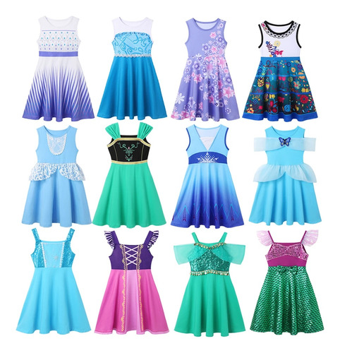 Vestido De Niña Con Dibujos Animados De Minnie Mouse Daisy P