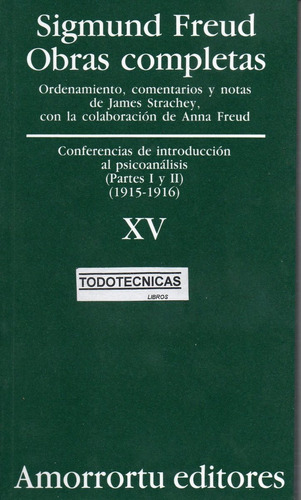 Freud, Tomo 15 Obras Completas Amorrortu   Libreria -a-