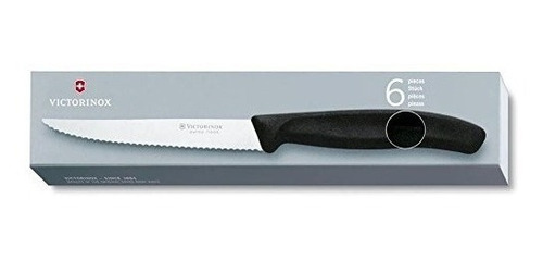 Imagen 3 de 4 de Cuchillo Victorinox Para Carne 11cm Dentado Negro 6.7233.20