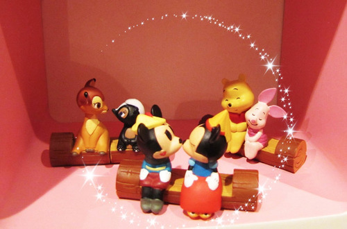 Disney Love Coleccion Figuras Mickey Pooh Bambi (japon) Tomy