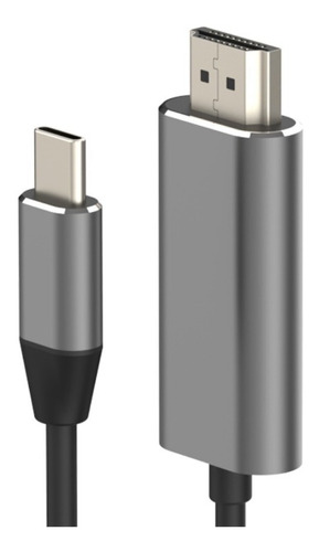 Cabo adaptador Amitosai MTS-USBCHDMI200 USB-C para Hdtv de 2 m, cor preta