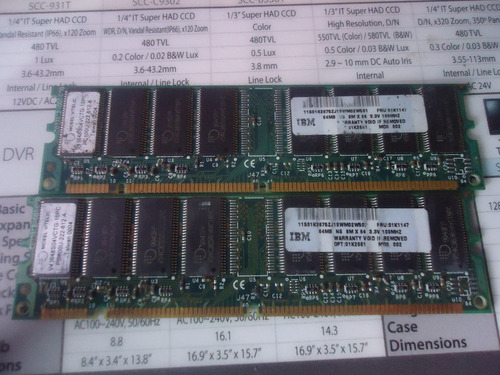 Memoria Ram Ibm 64mb Original Pc100 Sdram8mx64100mhz 7 (kas)