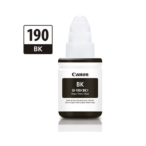 Tinta Canon Para Sistema Continuo Gi-190bk Negro 70 Ml.
