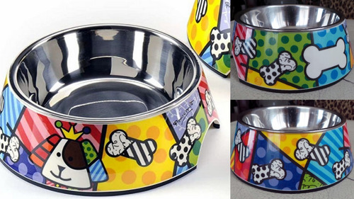 Plato De Comida De Mascota Pequeña Romero Britto Autentico