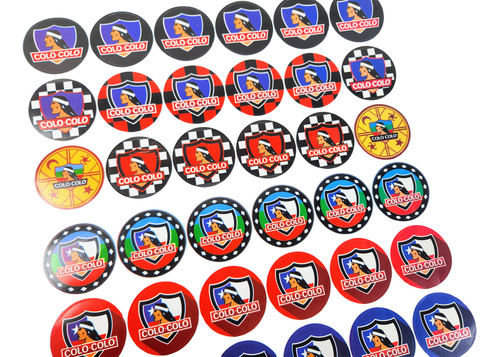 Stickers Colo Colo Pack 48 Unidades Adhesivos Cumpleaños 