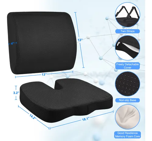Pillow Cushion/lumbar Seat Aoresac Office/car/travel For