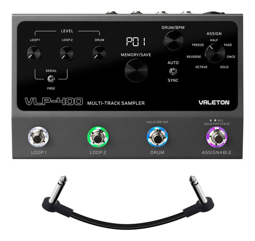 Valeton Guitar Loop Station Looper Pedal Con Una Máquina De