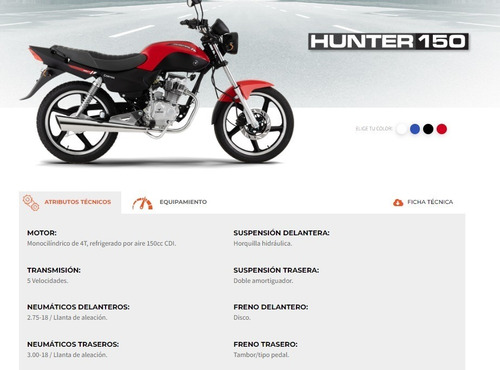Imagen 9 de 13 de Corven Hunter 150 Full 0km Promo Contado Ruta 3 Motos