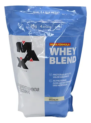 Whey Blend Refil 900g Max Titanium Sabor Baunilha