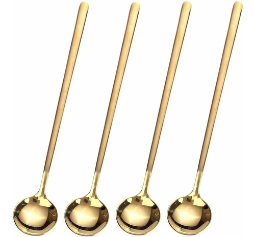 4 Cucharas De Café De 6.7 Pulgadas, Cucharas Para Agitar, Cu