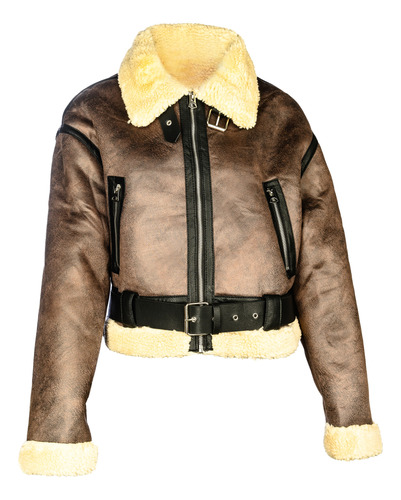 Campera | Mujer | Gamulán Corto | Abrigo | S Al 2xl | 5018mm