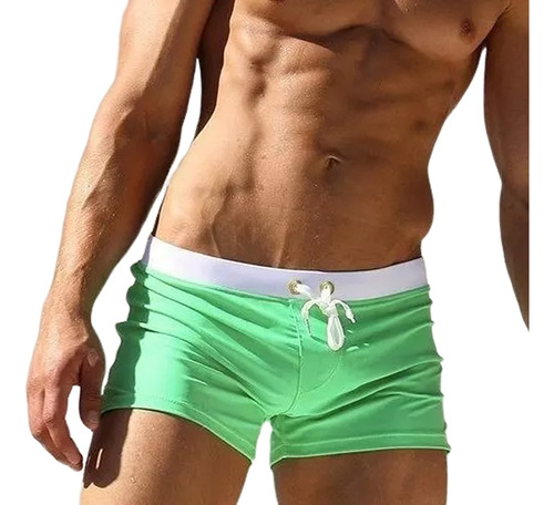 Short Traje Baño Hombre Bañador Sexy Con Bolsillo Playa 