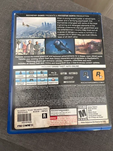 Gta 5 Ps4, Sirve Para Ps5, Viene Con Mapa. (Usado)