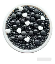 Comprar Perlas Mix 100g Reposteria Comestibles Negro Corazones