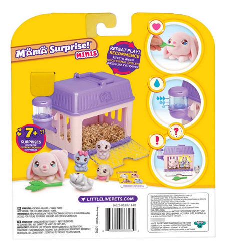 Miniset de juego Little Live Pets: Mama Surprise S4, diseño de conejo
