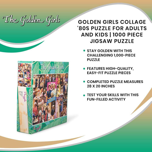 Toynk Golden Girls Collage 80s Puzzle Para Adultos Y Niños |