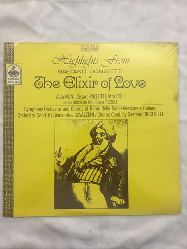 Disco Vinilo Lp Gaetano Donizetti The Elixir Of Love Everest