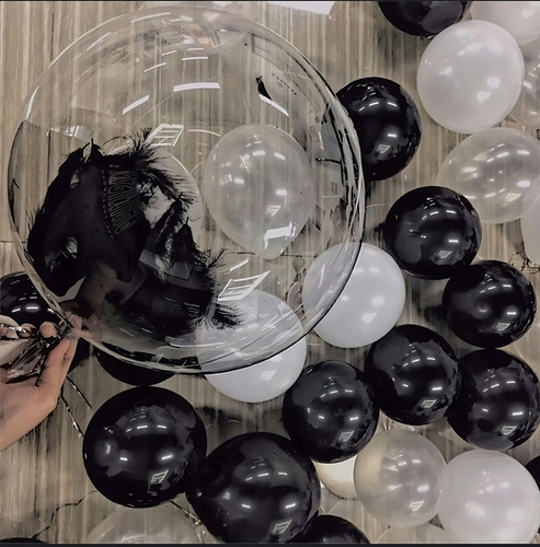 15 Globo Burbuja Transparente Para Peluche #24-30 Boca Anch