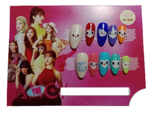 Uñas Press On (postizas) Con Diseño De K-pop Twice