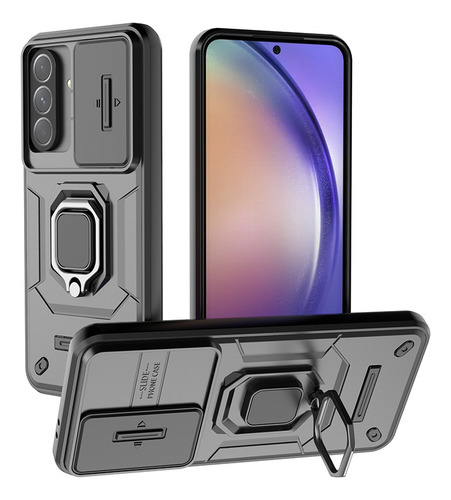 Funda Protectora De Cámara Deslizante Para Samsung Galaxy A56 5g A26 A36 A15 A25 A35 A55 A34 A54 M15 M35 M55 A13 A04s Armor Ring Hold