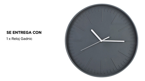 Reloj De Pared Minimalista Gadnic Silencioso 30 Cm Grande