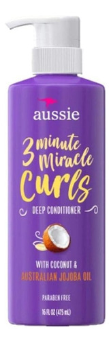 Aussie 3 Minute Miracle Curls Mascaradeep Pump 475ml Imp Eu