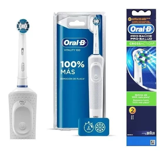 Cepillo Eléctrico Recargable Oral-b Vitality 100 + 2 Repues